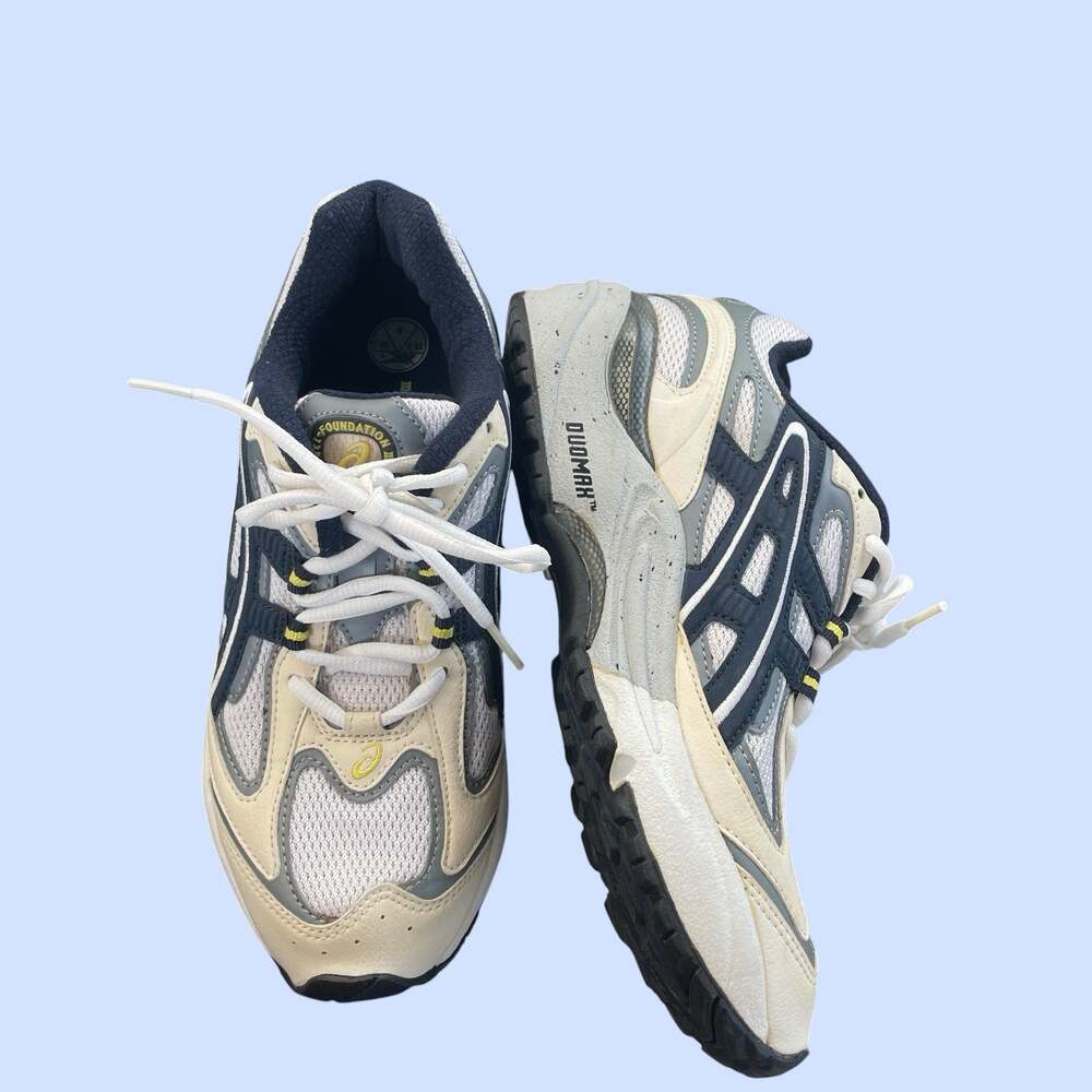 Vtg Y2K Rare ASICS Gel Foundation III TN180 Womens 8 NWOB Navy Yellow Sneakers